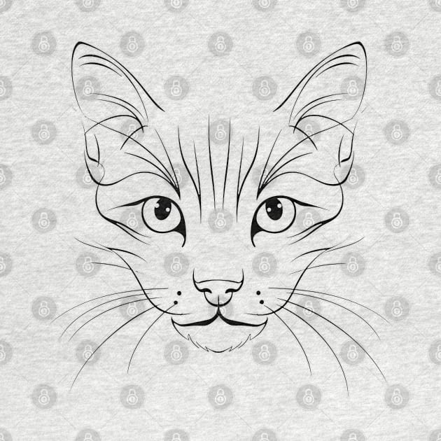 cute cat's face by mdr design